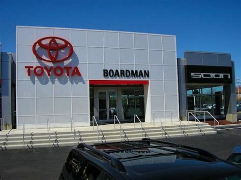 Boardman toyota - Toyota of Boardman Contact Us 8250 Market St, Boardman, OH 44512-6245 Sales: 330-737-8036. Service: 330-403-4658. Inventory. New Vehicles ; Used Vehicles ; Certified Vehicles ; Vehicles Under $15K ; Service. Schedule Service ; Service Specials ; Financing. Apply for Financing ; Value My Trade ...
